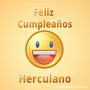 happy birthday Herculano smile card