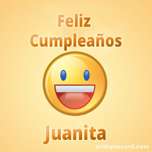 happy birthday Juanita smile card