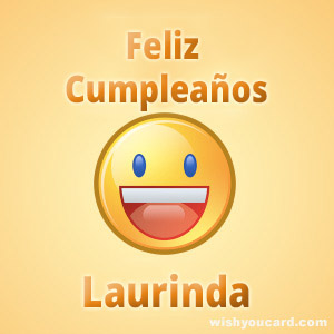 happy birthday Laurinda smile card