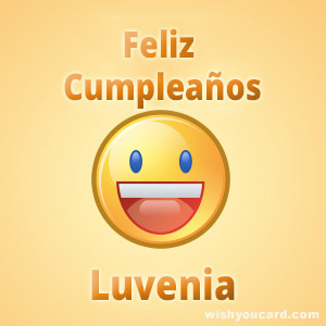 happy birthday Luvenia smile card