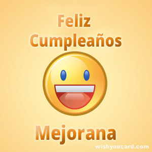happy birthday Mejorana smile card
