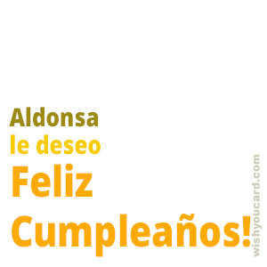 happy birthday Aldonsa simple card