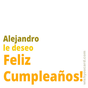 happy birthday Alejandro simple card