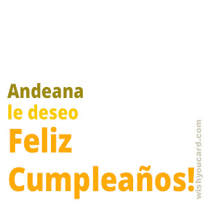 happy birthday Andeana simple card