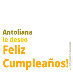 happy birthday Antoliana simple card