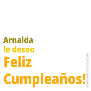 happy birthday Arnalda simple card