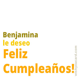 happy birthday Benjamina simple card