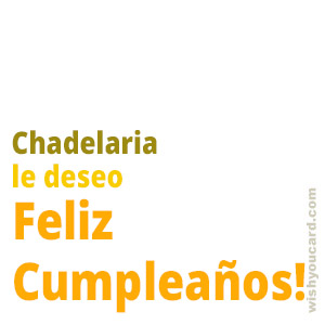 happy birthday Chadelaria simple card