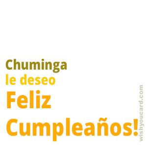 happy birthday Chuminga simple card