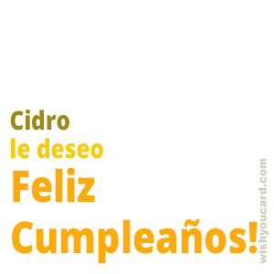 happy birthday Cidro simple card