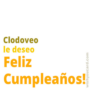 happy birthday Clodoveo simple card