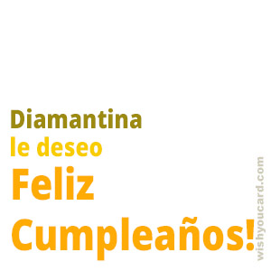 happy birthday Diamantina simple card