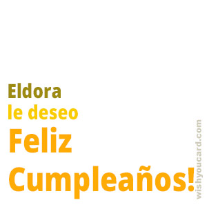 happy birthday Eldora simple card