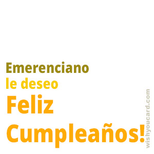 happy birthday Emerenciano simple card