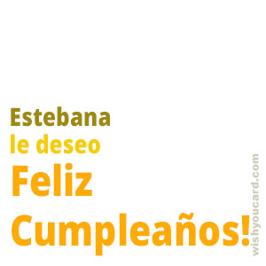 happy birthday Estebana simple card