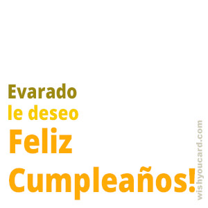 happy birthday Evarado simple card