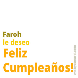 happy birthday Faroh simple card