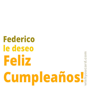 happy birthday Federico simple card