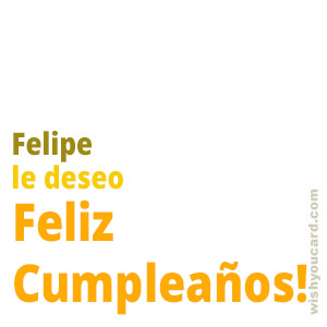 happy birthday Felipe simple card