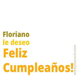 happy birthday Floriano simple card