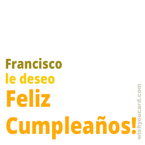 happy birthday Francisco simple card