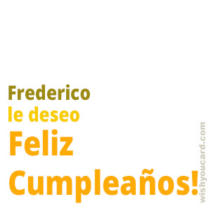 happy birthday Frederico simple card