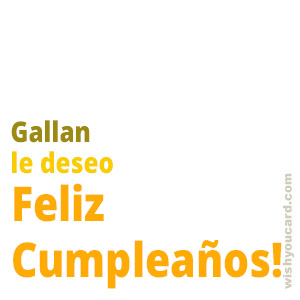 happy birthday Gallan simple card