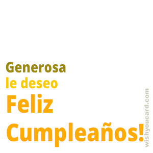 happy birthday Generosa simple card