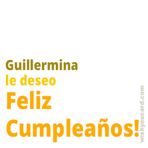 happy birthday Guillermina simple card