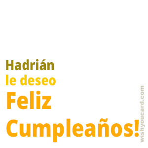 happy birthday Hadrián simple card