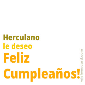 happy birthday Herculano simple card