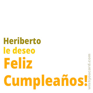 happy birthday Heriberto simple card