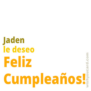 happy birthday Jaden simple card