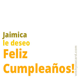happy birthday Jaimica simple card