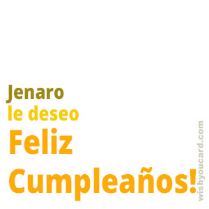 happy birthday Jenaro simple card