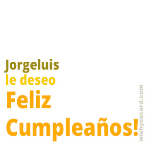 happy birthday Jorgeluis simple card