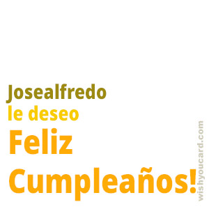 happy birthday Josealfredo simple card
