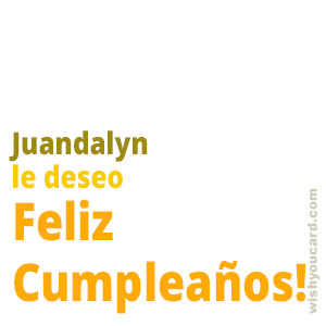happy birthday Juandalyn simple card