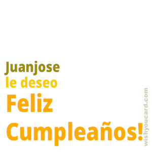 happy birthday Juanjose simple card