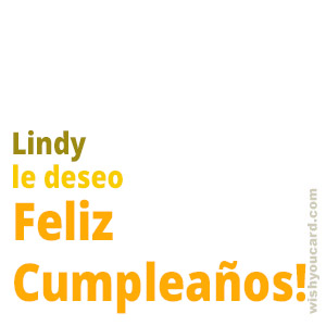happy birthday Lindy simple card