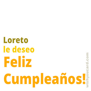 happy birthday Loreto simple card