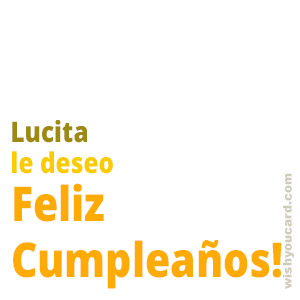 happy birthday Lucita simple card