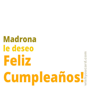 happy birthday Madrona simple card