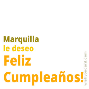 happy birthday Marquilla simple card