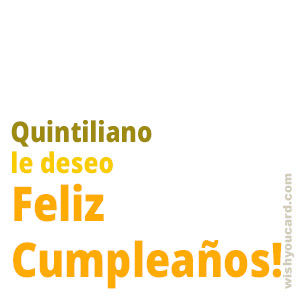happy birthday Quintiliano simple card