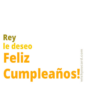 happy birthday Rey simple card