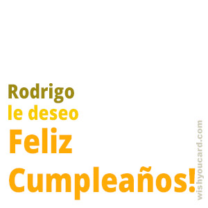 happy birthday Rodrigo simple card