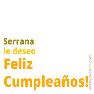 happy birthday Serrana simple card