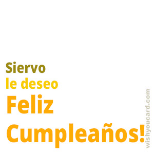 happy birthday Siervo simple card