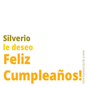 happy birthday Silverio simple card